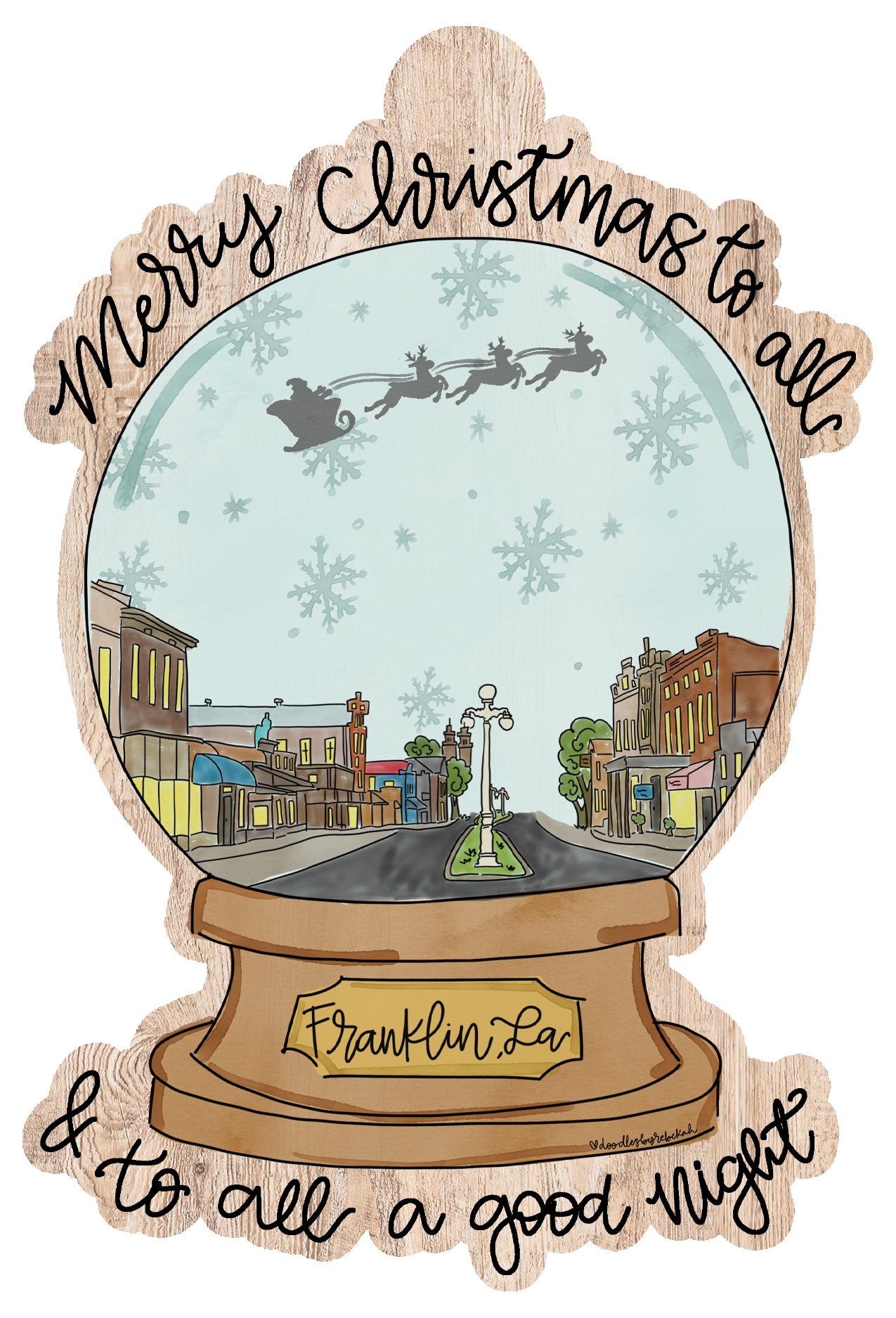 DOODLES BY REBEKAH FRANKLIN LA SNOWGLOBE