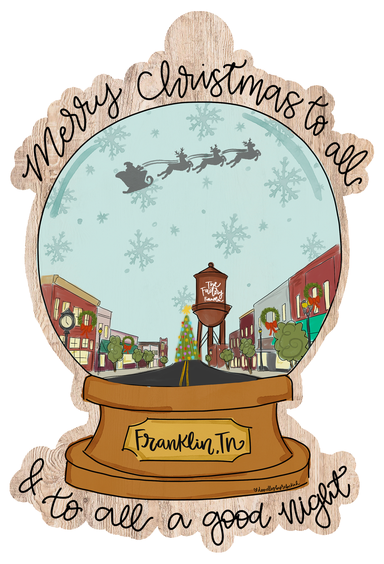 DOODLES BY REBEKAH FRANKLIN TN SNOWGLOBE