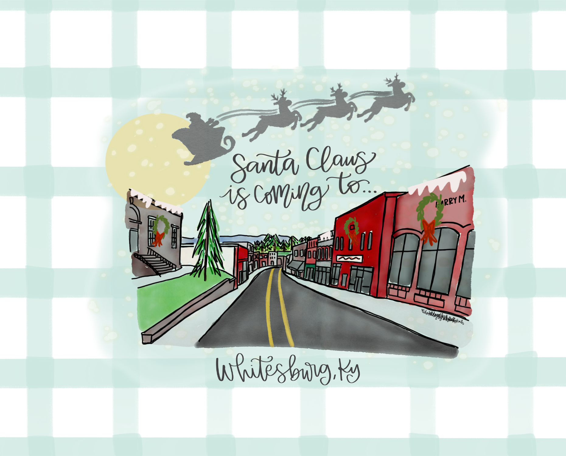 DOODLES BY REBEKAH SANTA CLAUSE IS COMING TO WHITESBURG KY