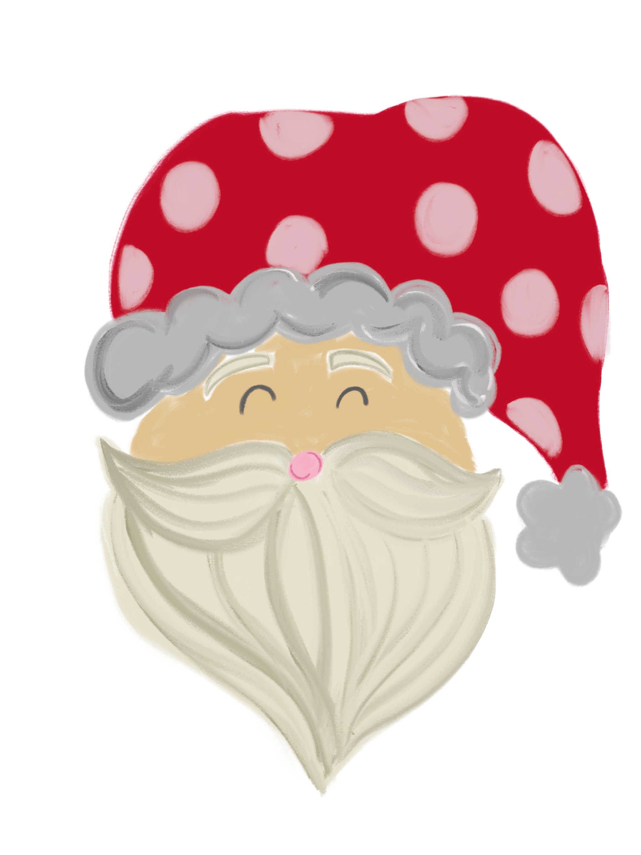 DOODLES BY REBEKAH POLKA DOT SANTA