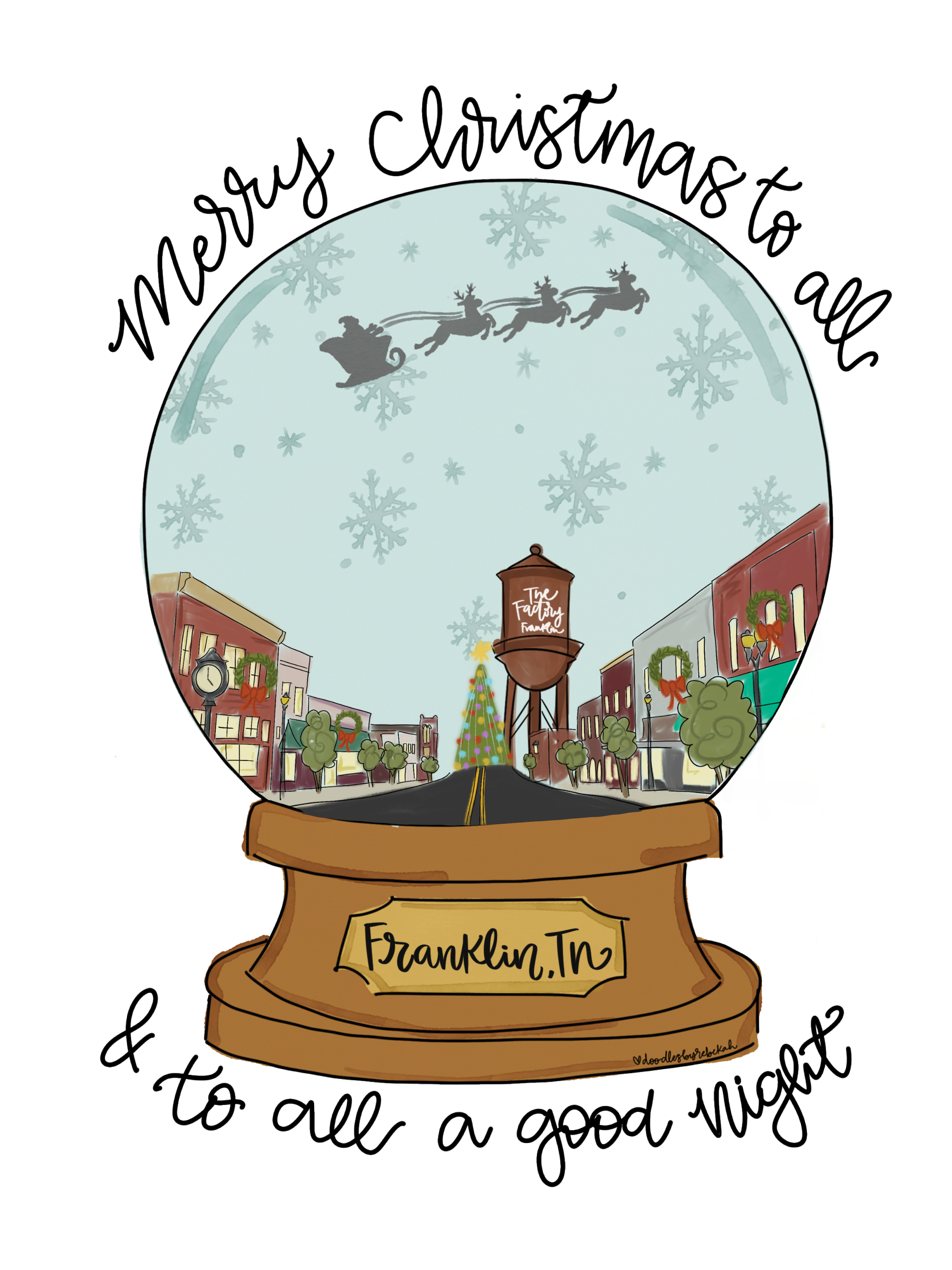 DOODLES BY REBEKAH FRANKLIN TN SNOWGLOBE