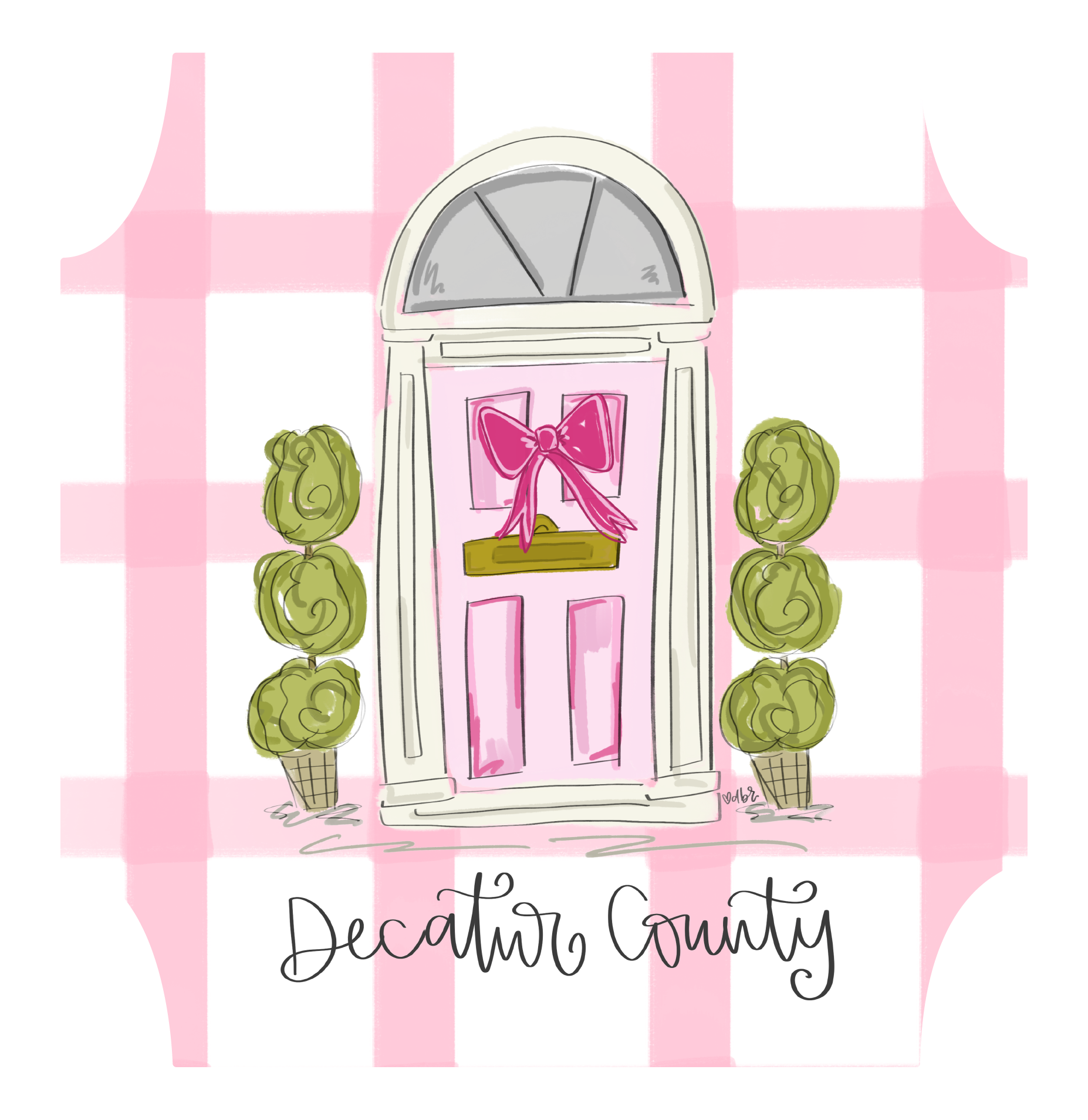 DOODLES BY REBEKAH DECATUR COUNTY DOOR PLAQUE