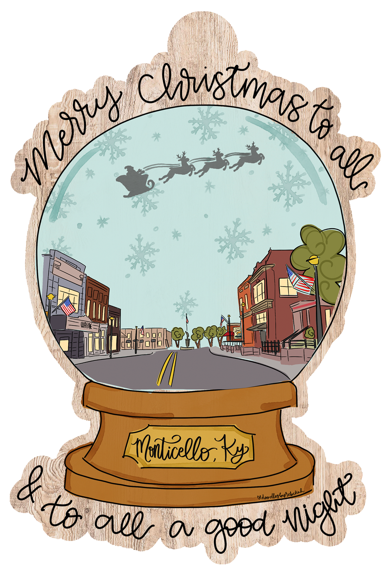DOODLES BY REBEKAH MONTICELLO KY SNOWGLOBE