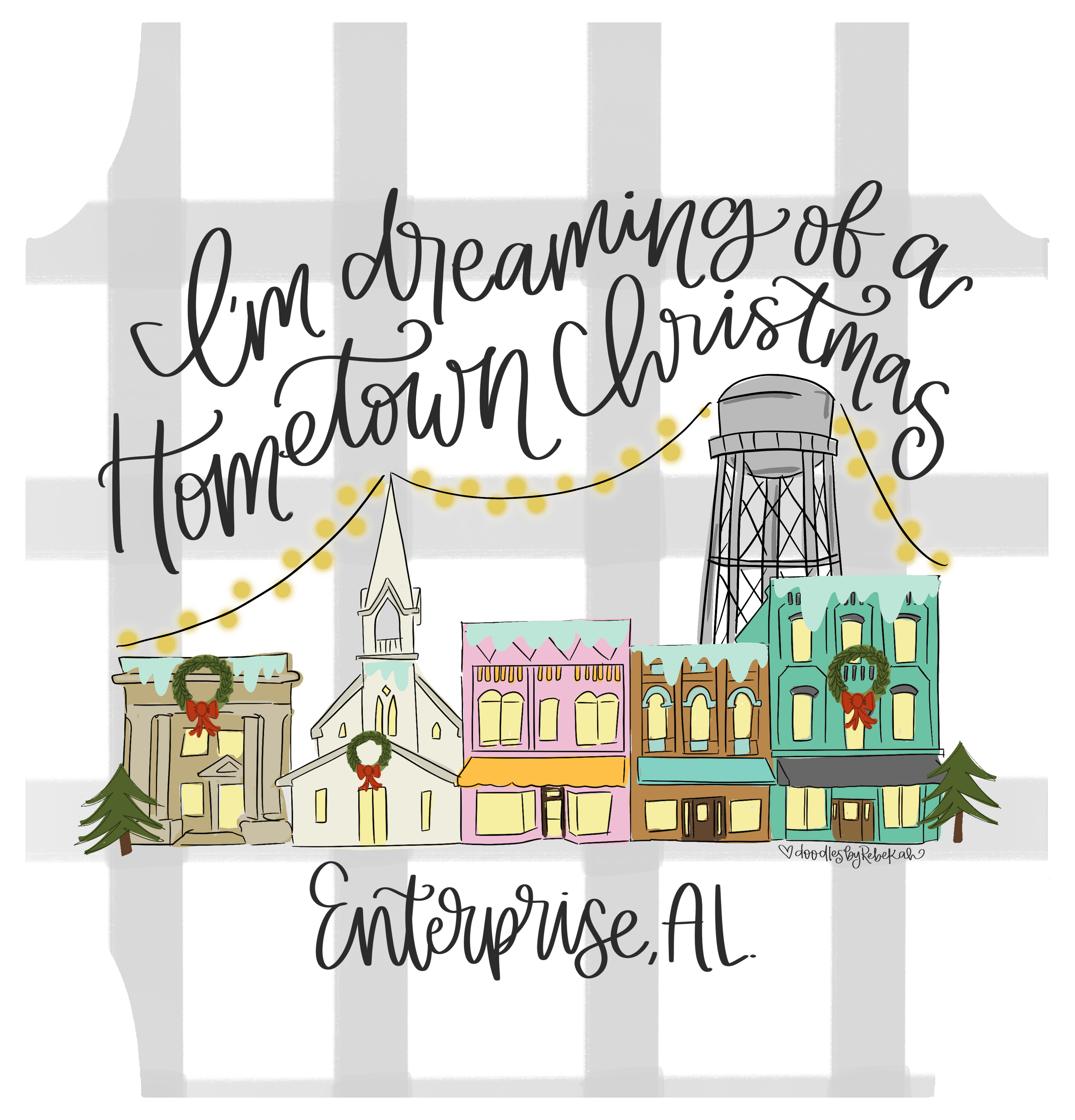 DOODLES BY REBEKAH HOMETOWN CHRISTMAS ENTERPRISE AL