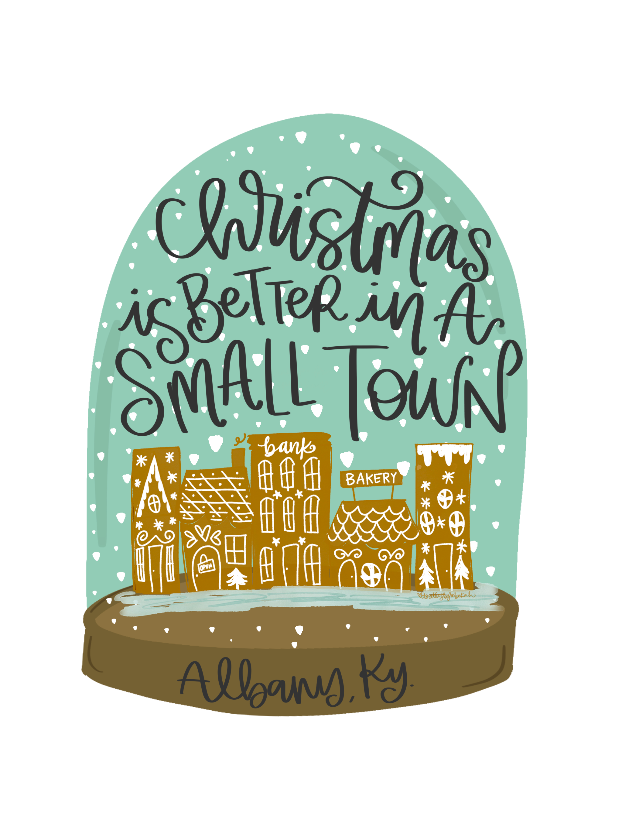 DOODLES BY REBEKAH SMALL TOWN CHRISTMAS - ALBANY KY