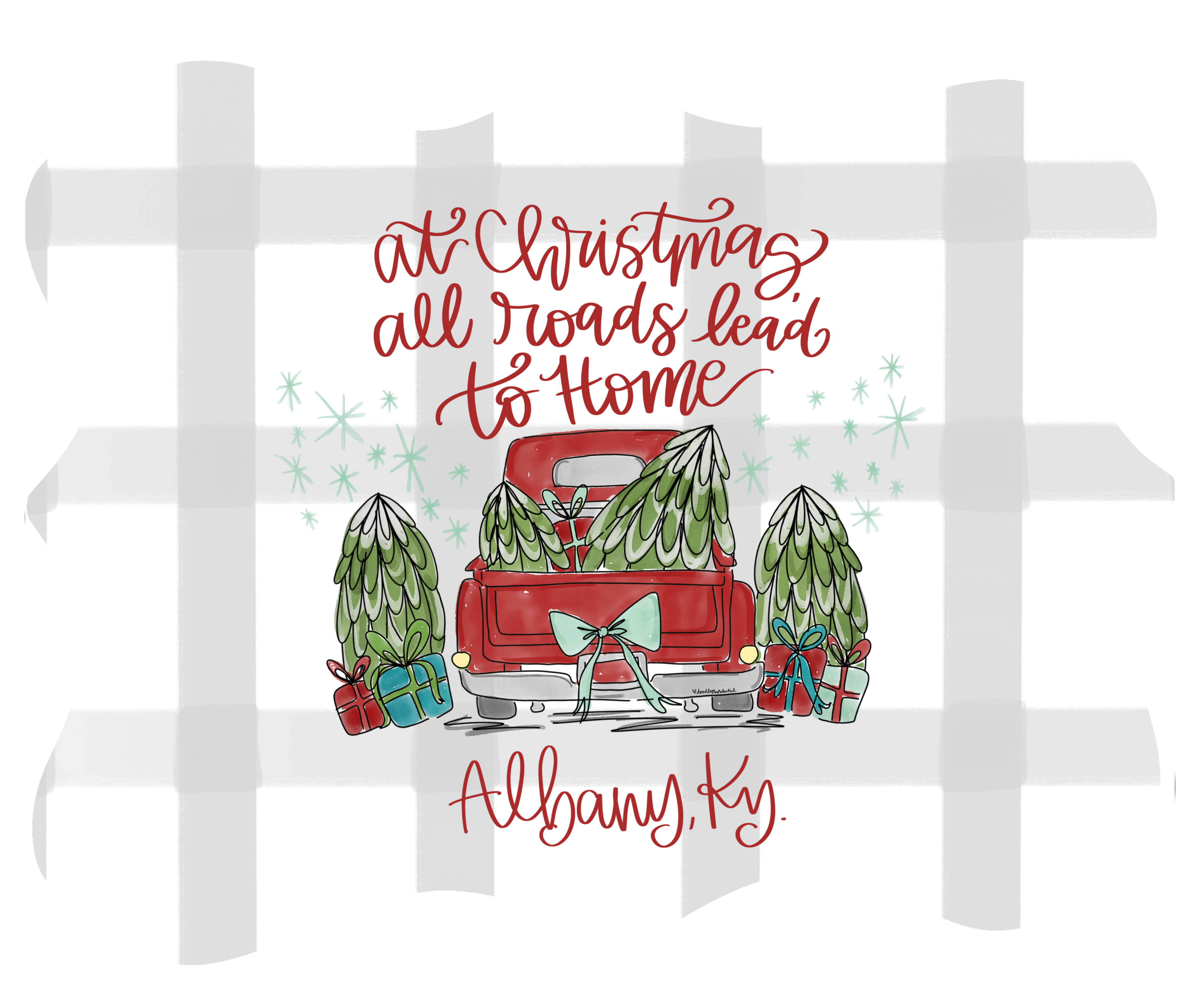DOODLES BY REBEKAH CHRISTMAS TRUCK - ALBANY KY