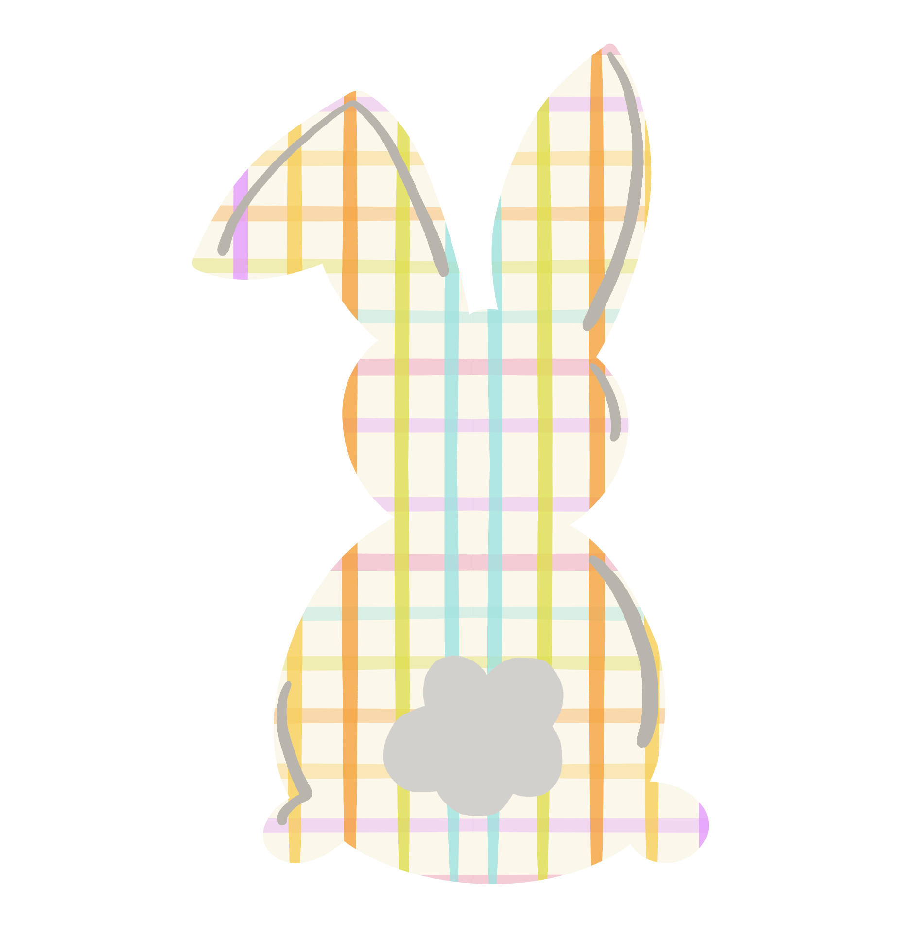 DOODLES BY REBEKAH PLAID RABBIT