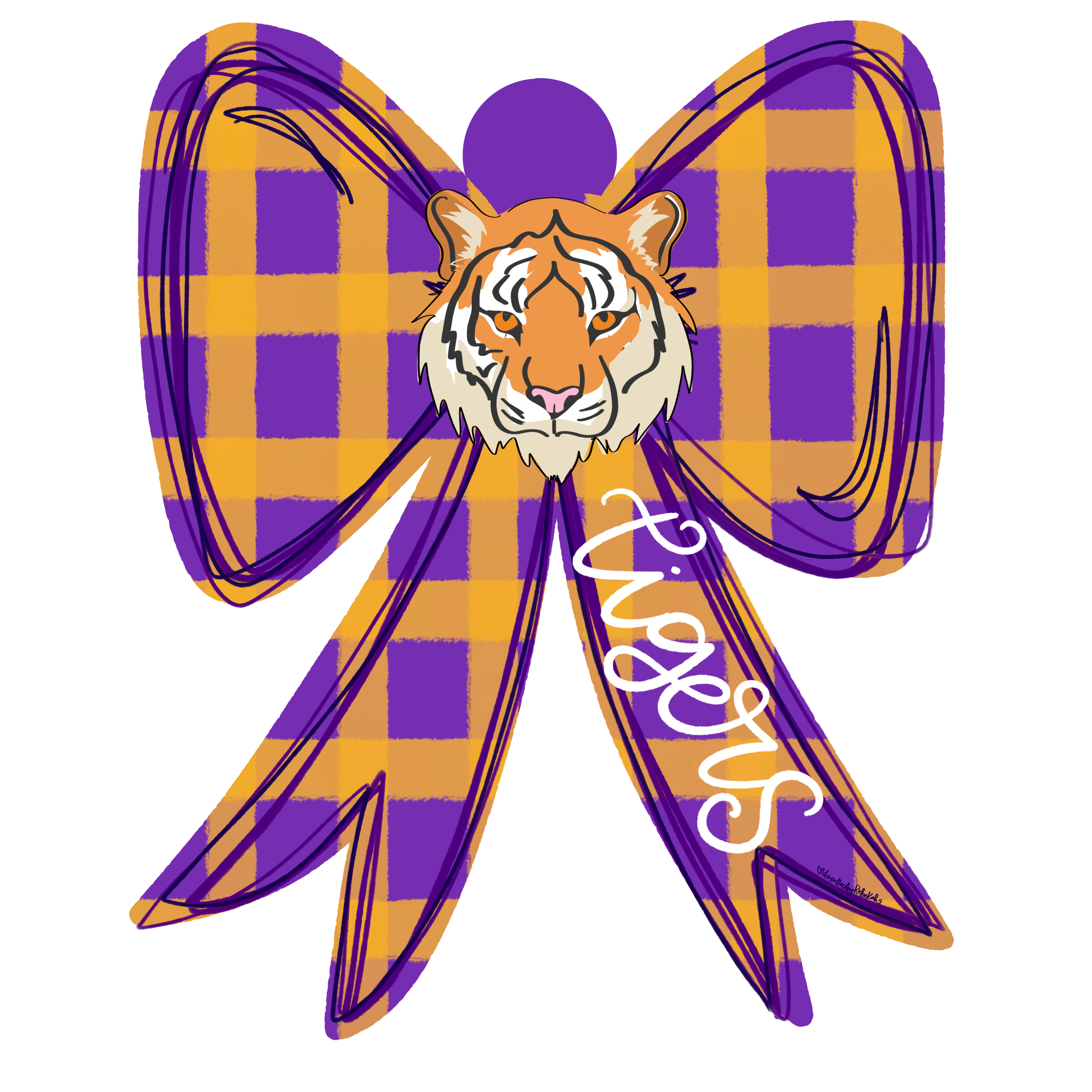 DOODLES BY REBEKAH TIGERS BOW