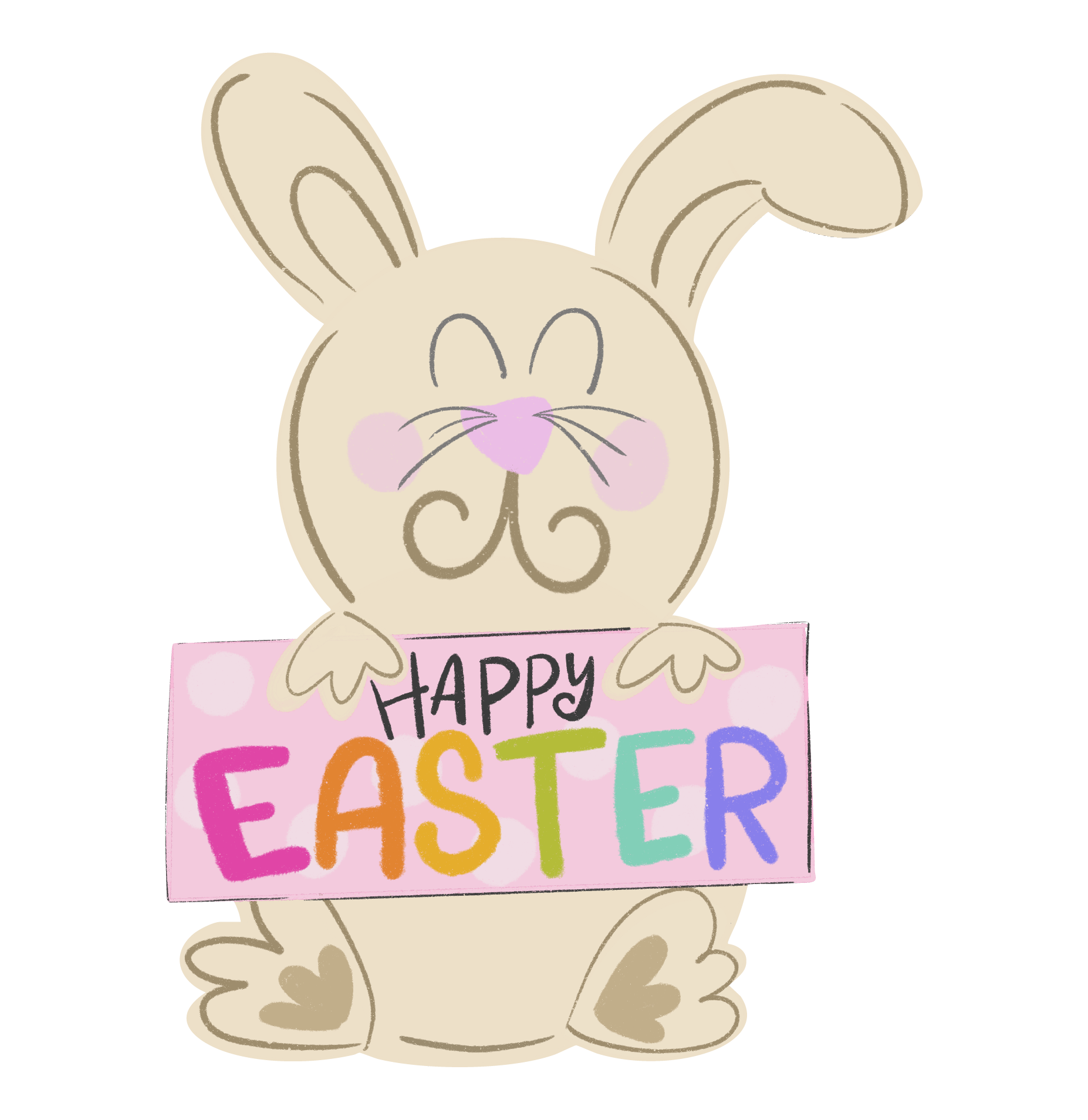DOODLES BY REBEKAH HAPPY EASTER RABBIT
