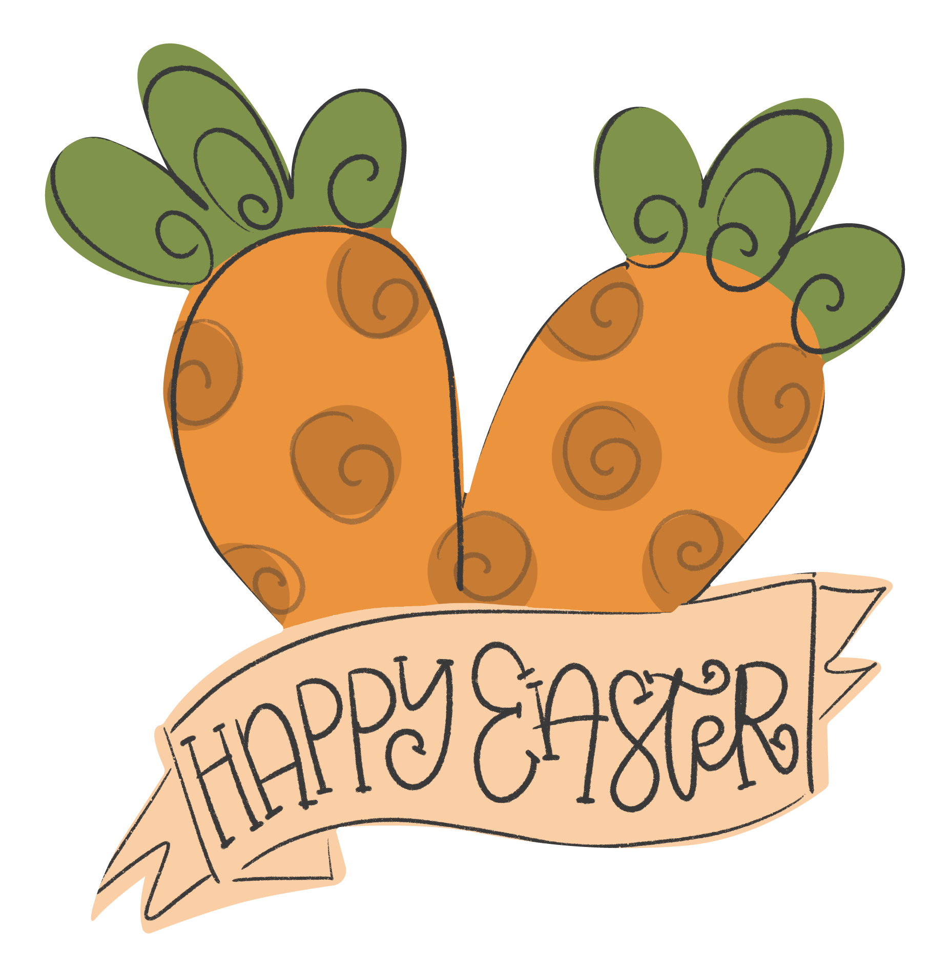 DOODLES BY REBEKAH HAPPY EASTER CARROTS