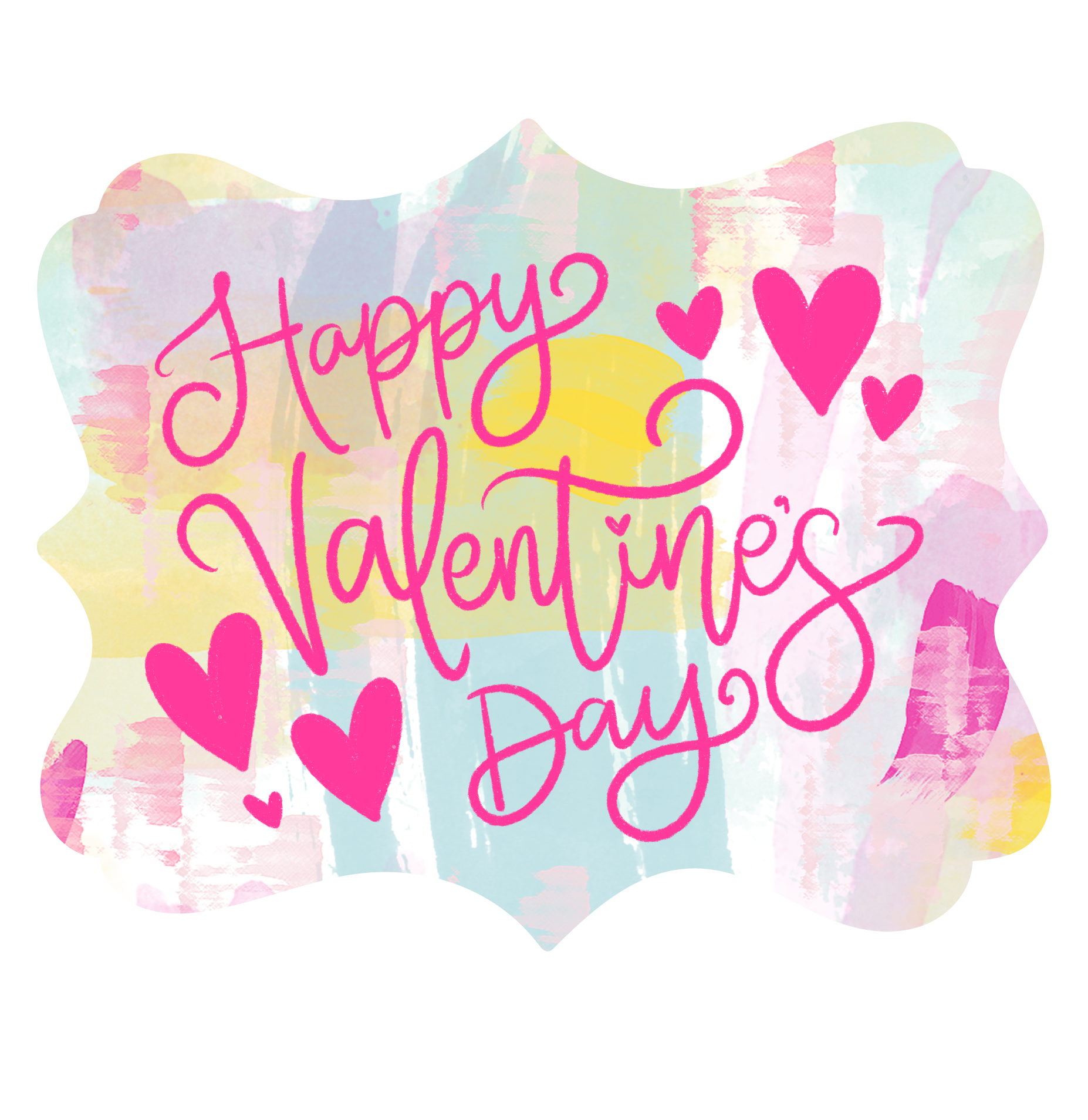 DOODLES BY REBEKAH HAPPY VALENTINES DAY PLAQUE