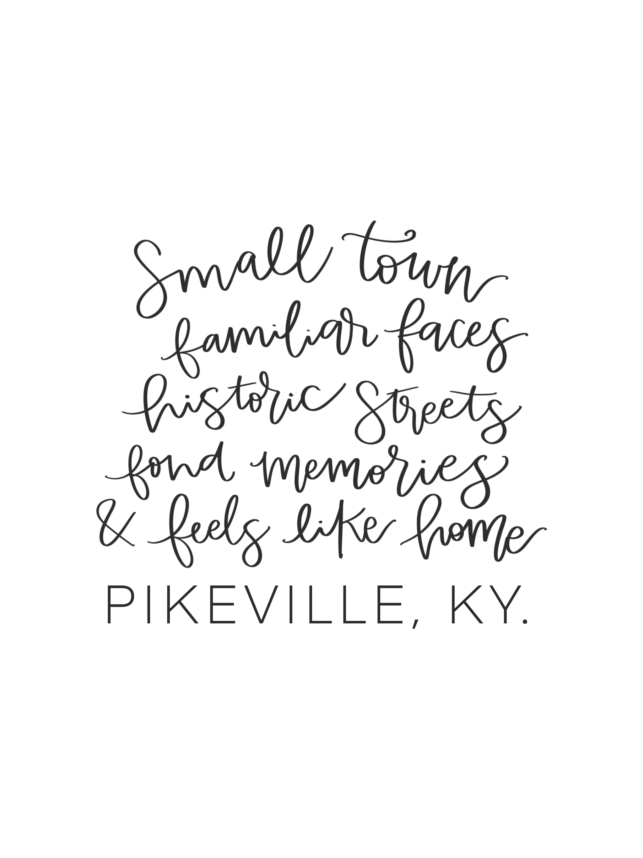 DOODLES BY REBEKAH SMALL TOWN PIKEVILLE KY