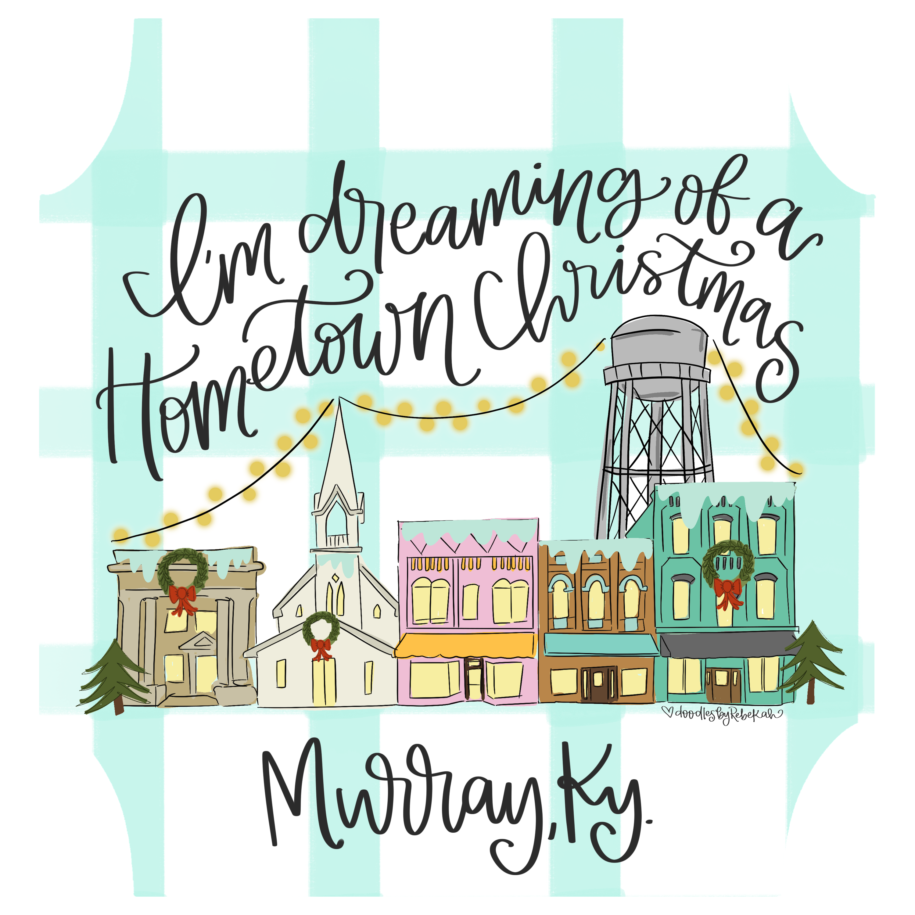 DOODLES BY REBEKAH MURRAY KY HOMETOWN CHRISTMAS