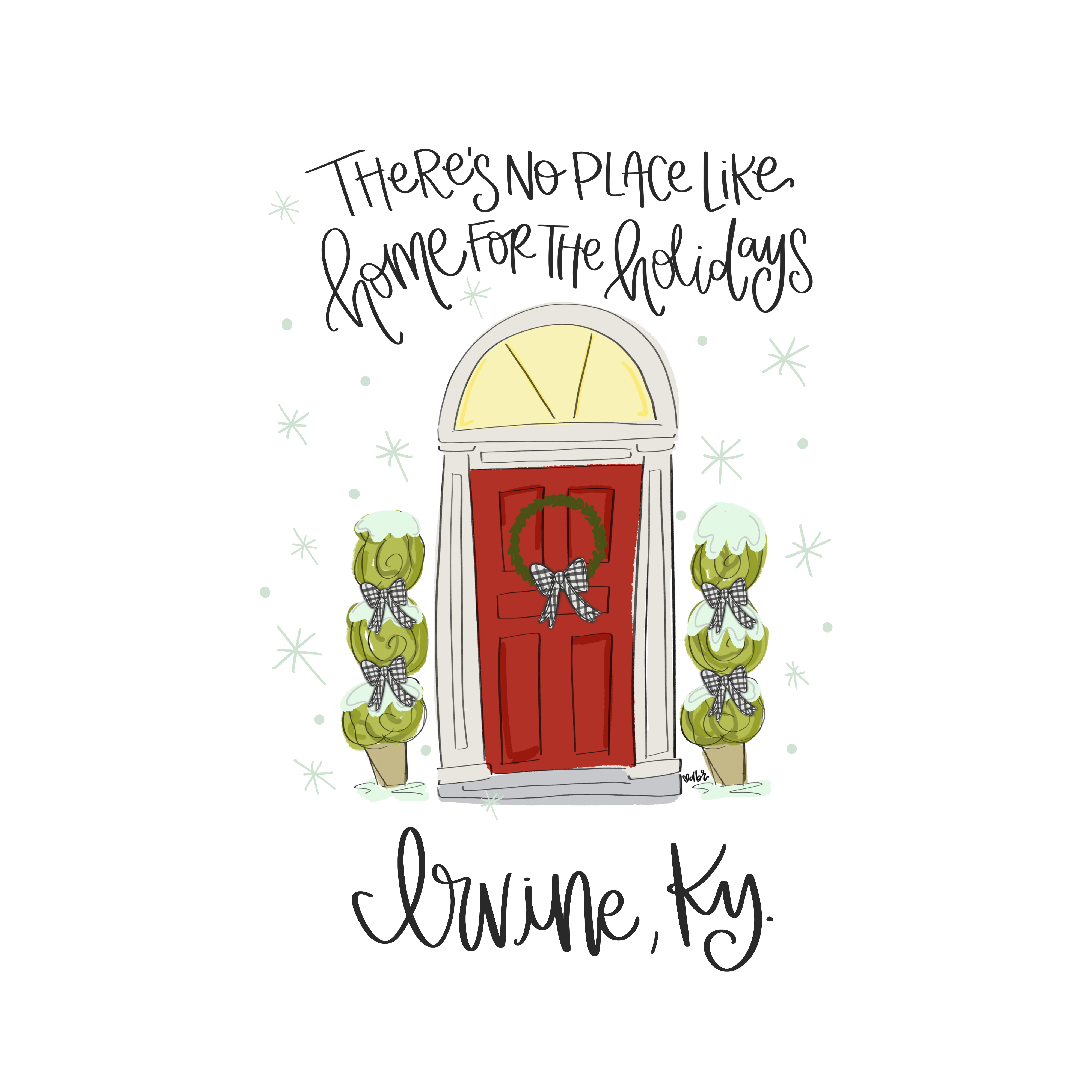 DOODLES BY REBEKAH IRVINE KY NO PLACE LIKE HOME