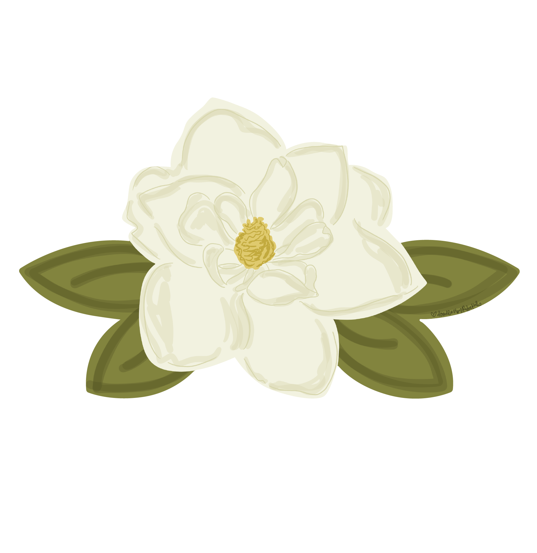 DOODLES BY REBEKAH WHITE FLOWER