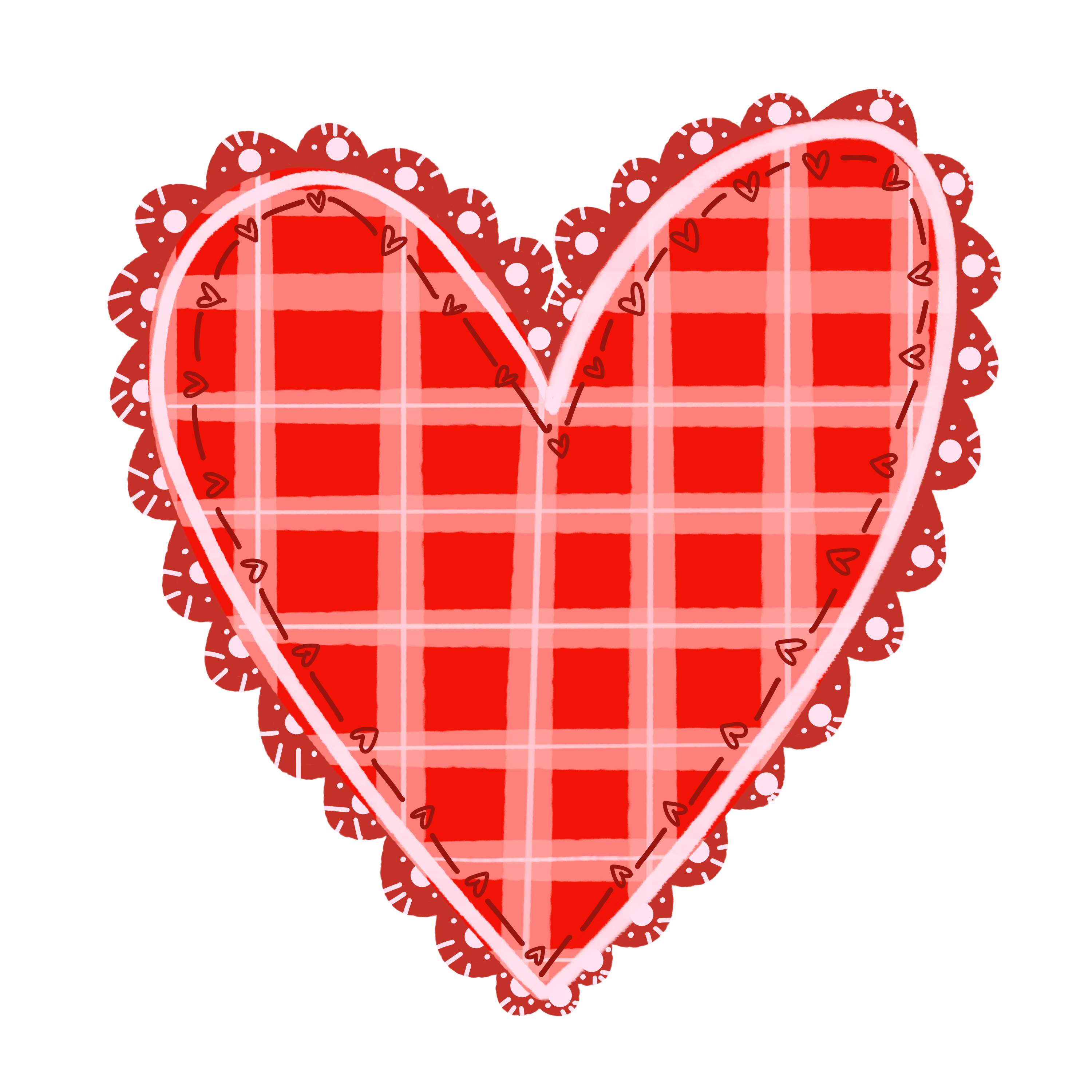 DOODLES BY REBEKAH SCALLOPED HEART