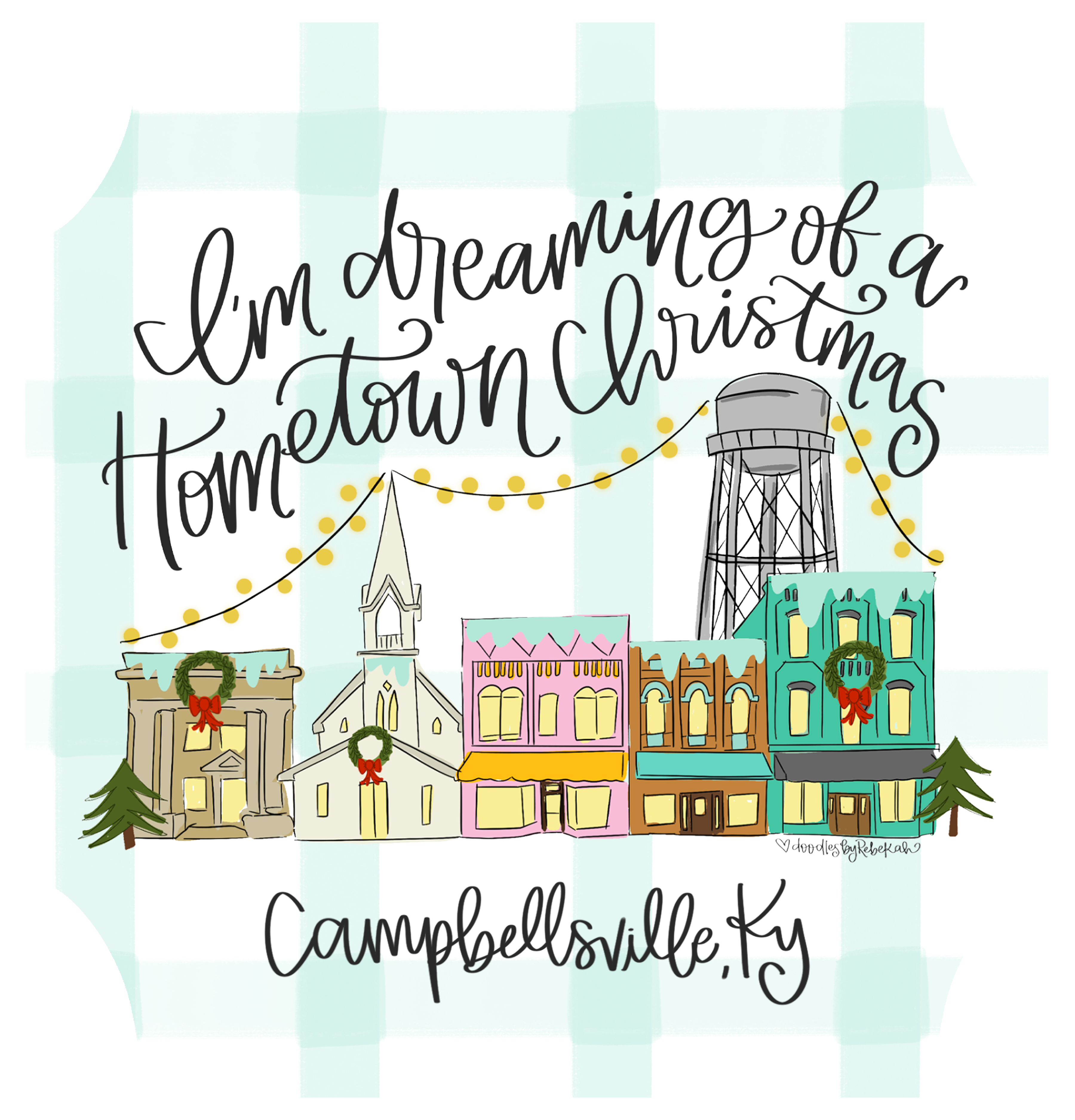 DOODLES BY REBEKAH CAMPBELLSVILLE KY HOMETOWN CHRISTMAS