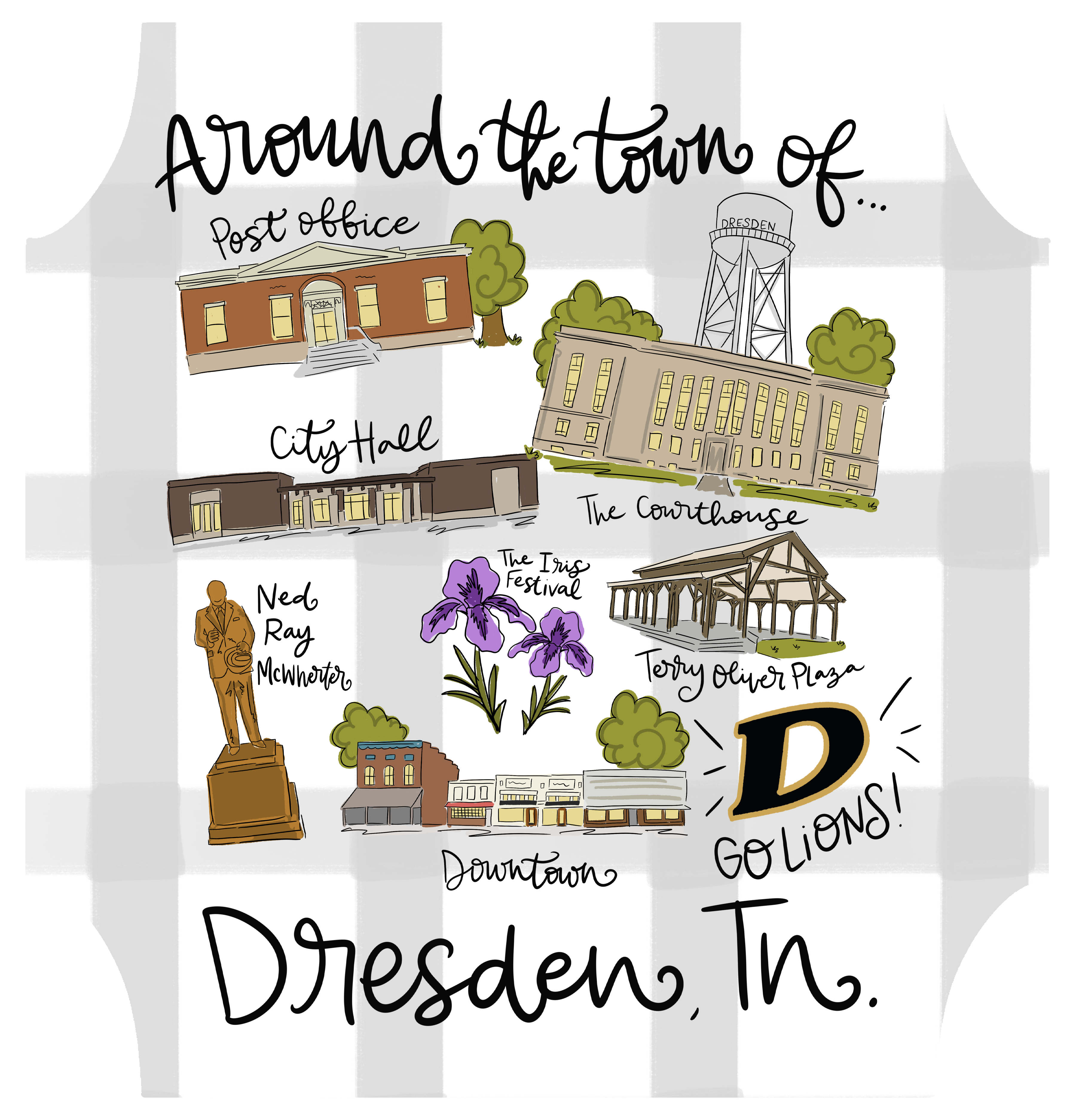 DOODLES BY REBEKAH DRESDEN AROUND THE TOWN