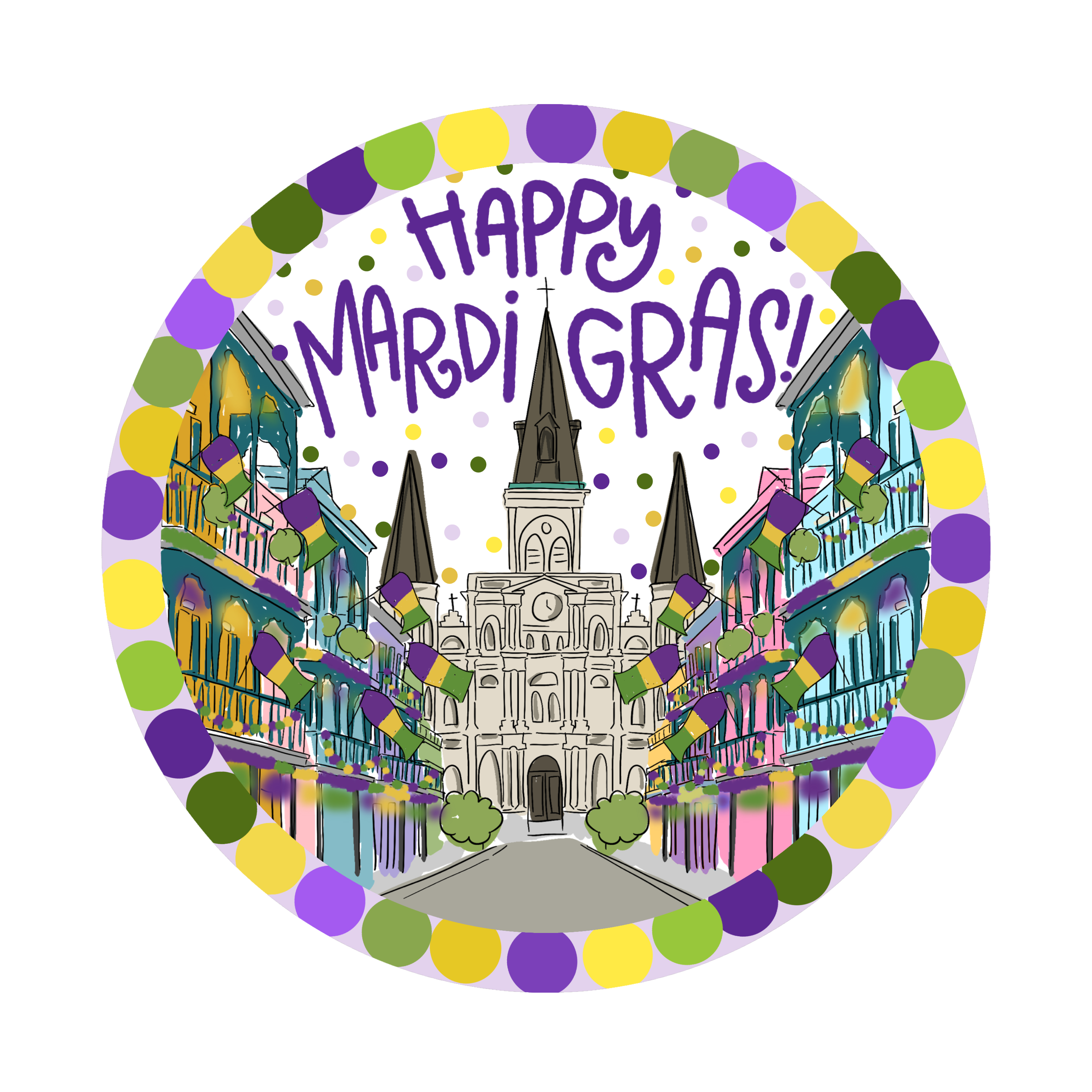 DOODLES BY REBEKAH HAPPY MARDI GRAS