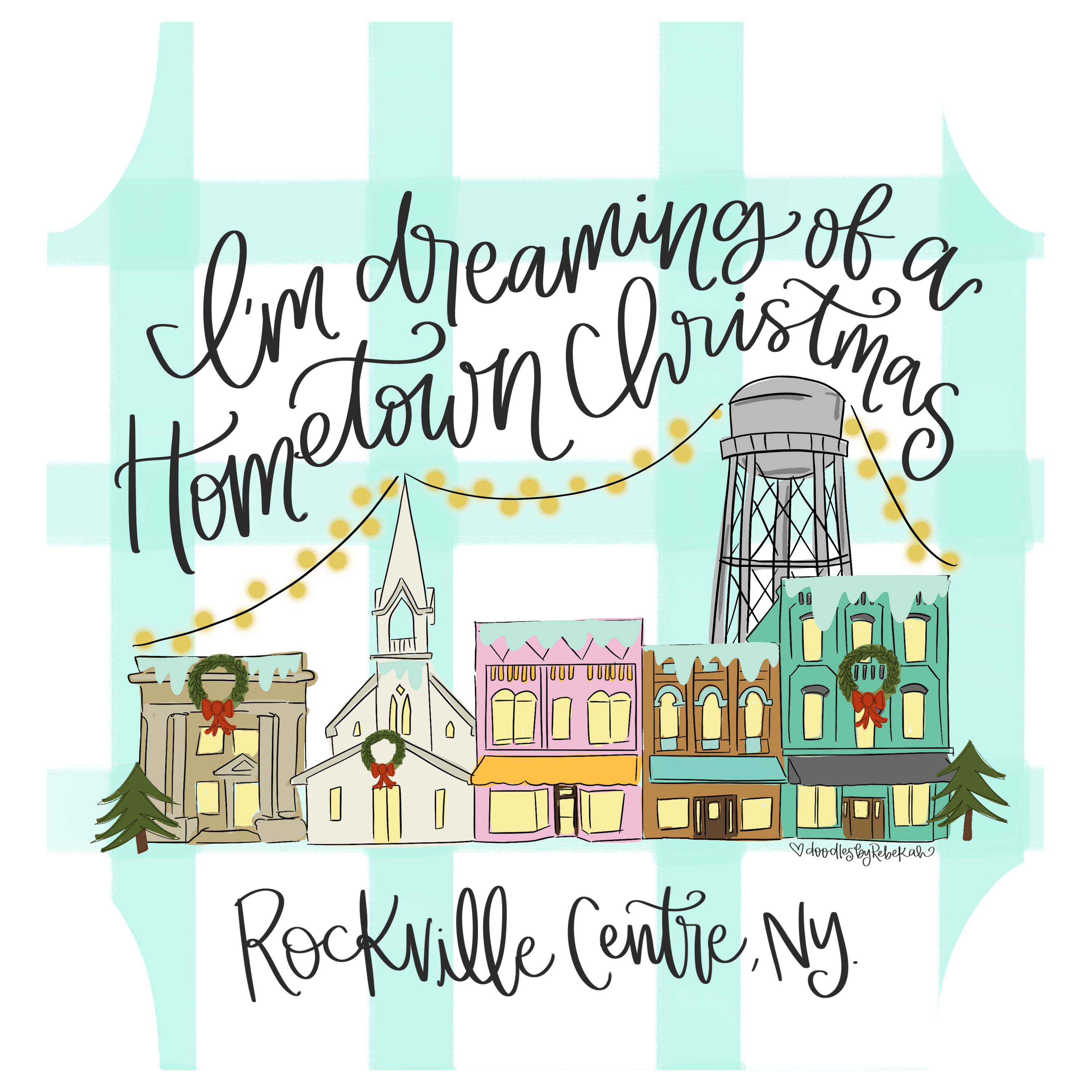 DOODLES BY REBEKAH ROCKVILLE CENTRE HOMETOWN CHRISTMAS