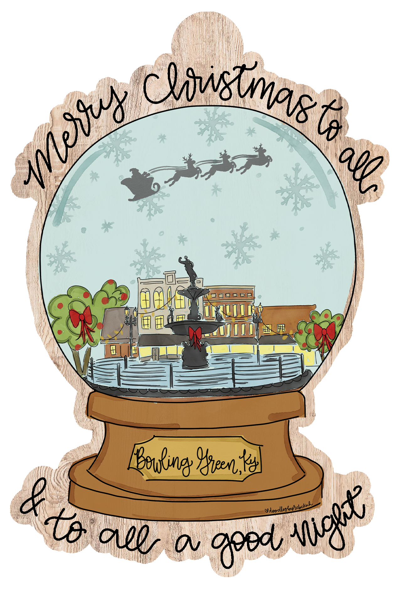 DOODLES BY REBEKAH MERRY CHRISTMAS TO ALL BOWLING GREEN