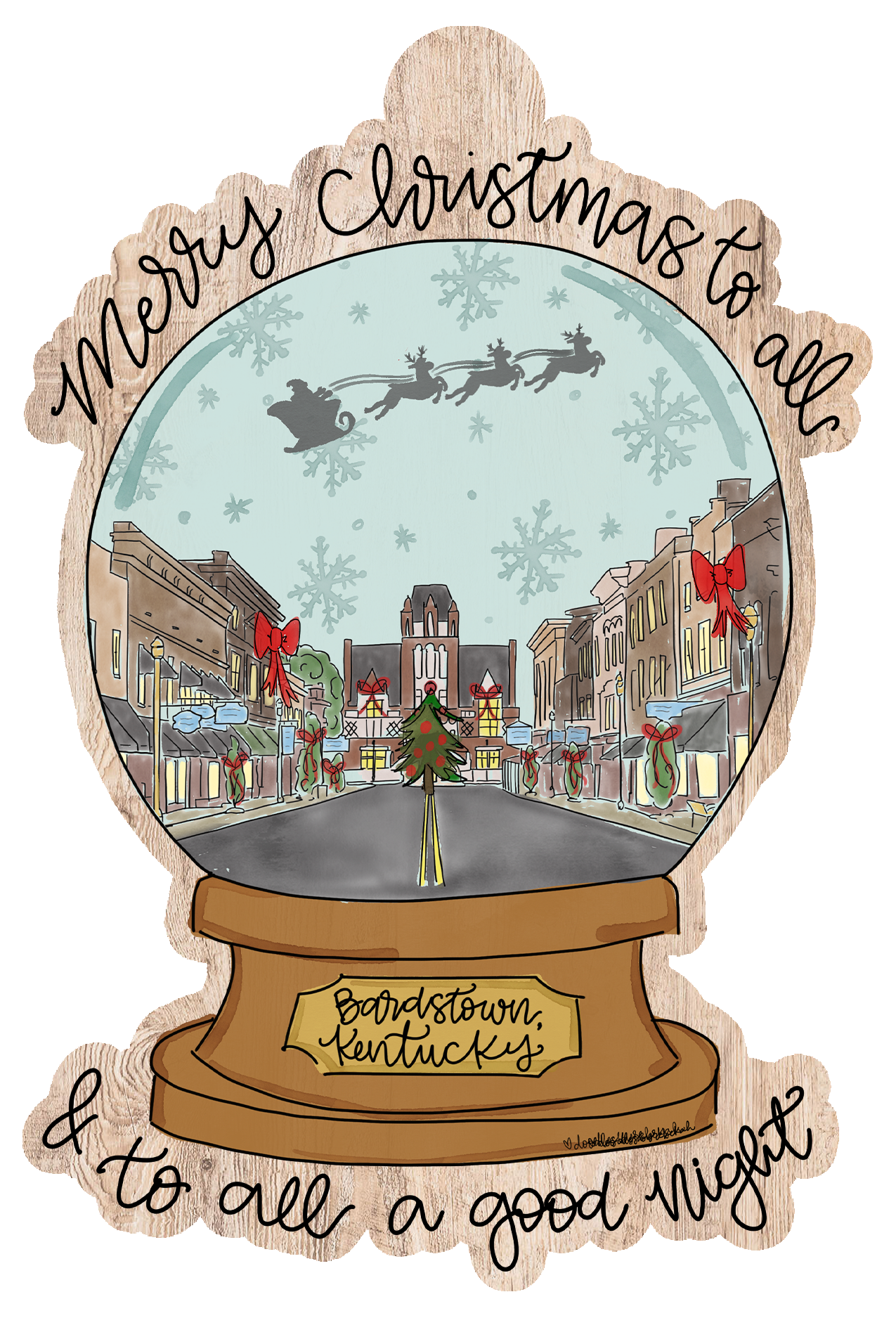 DOODLES BY REBEKAH MERRY CHRISTMAS TO ALL BARDSTOWN