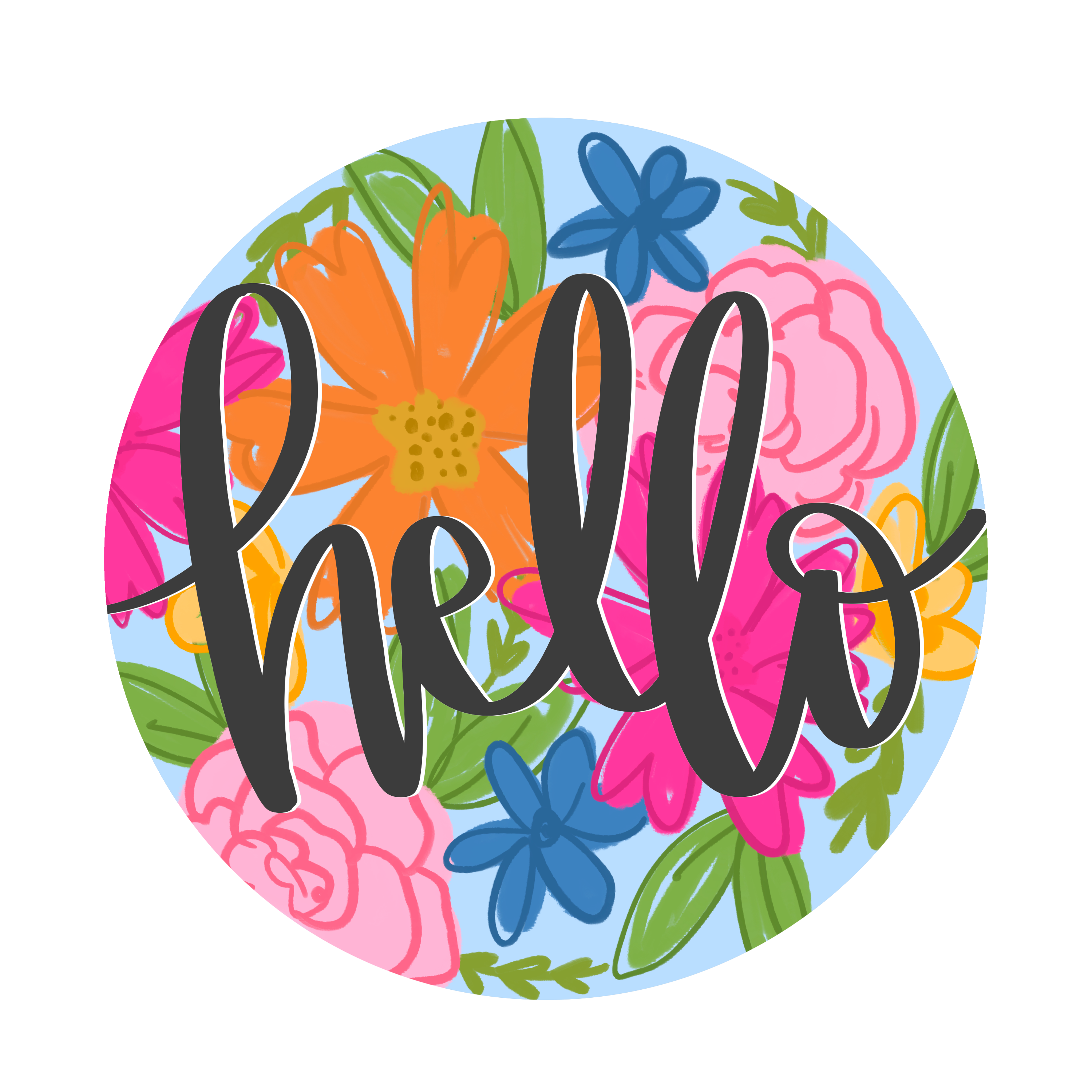 DOODLES BY REBEKAH FLORAL HELLO