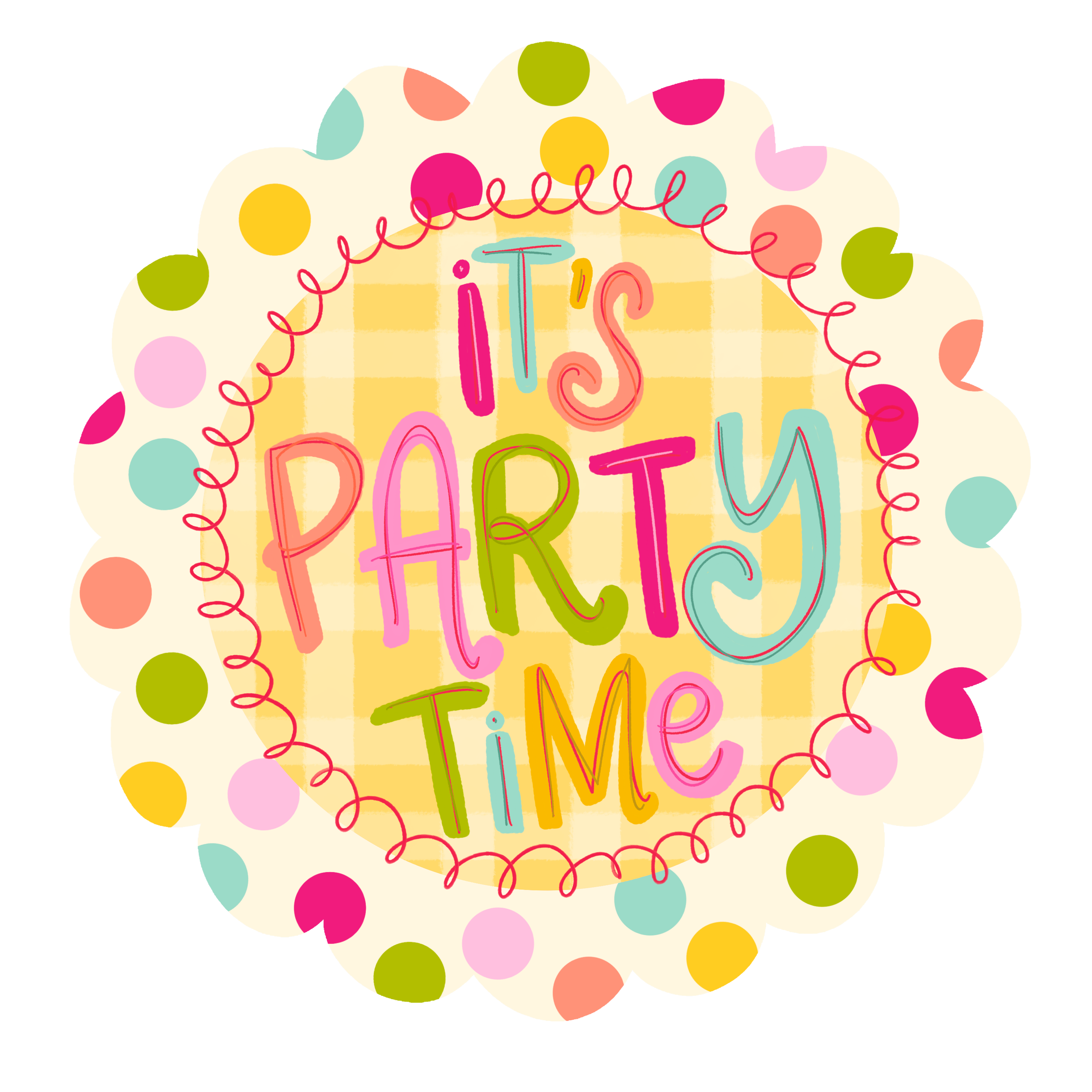DOODLES BY REBEKAH ITS PARTY TIME