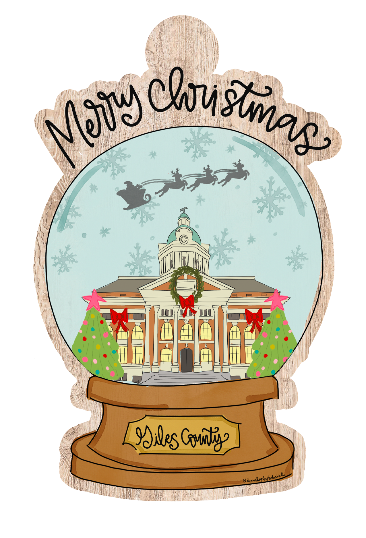 DOODLES BY REBEKAH GILES COUNTY MERRY CHRISTMAS