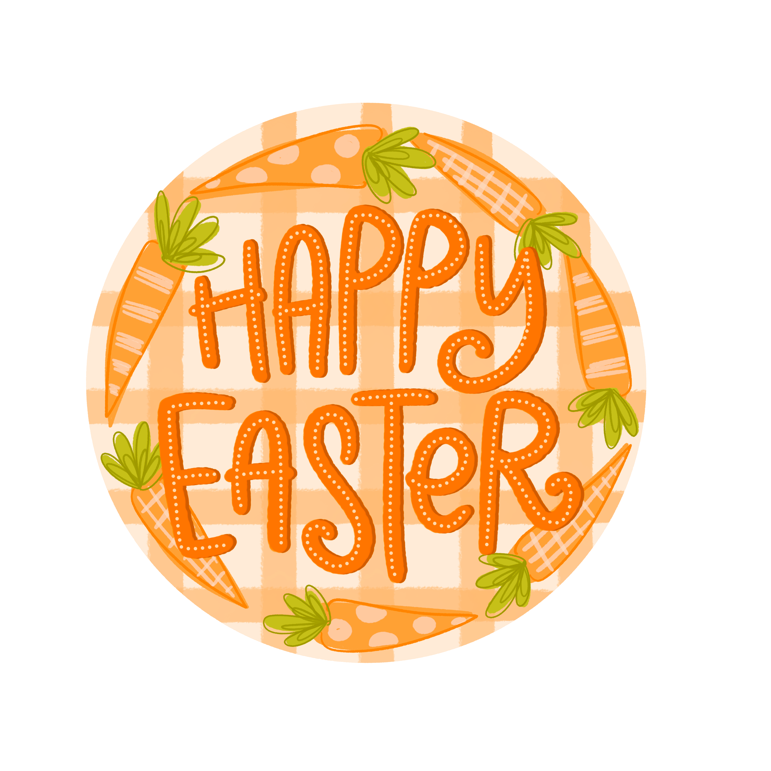 DOODLES BY REBEKAH HAPPY EASTER WITH CARROTS