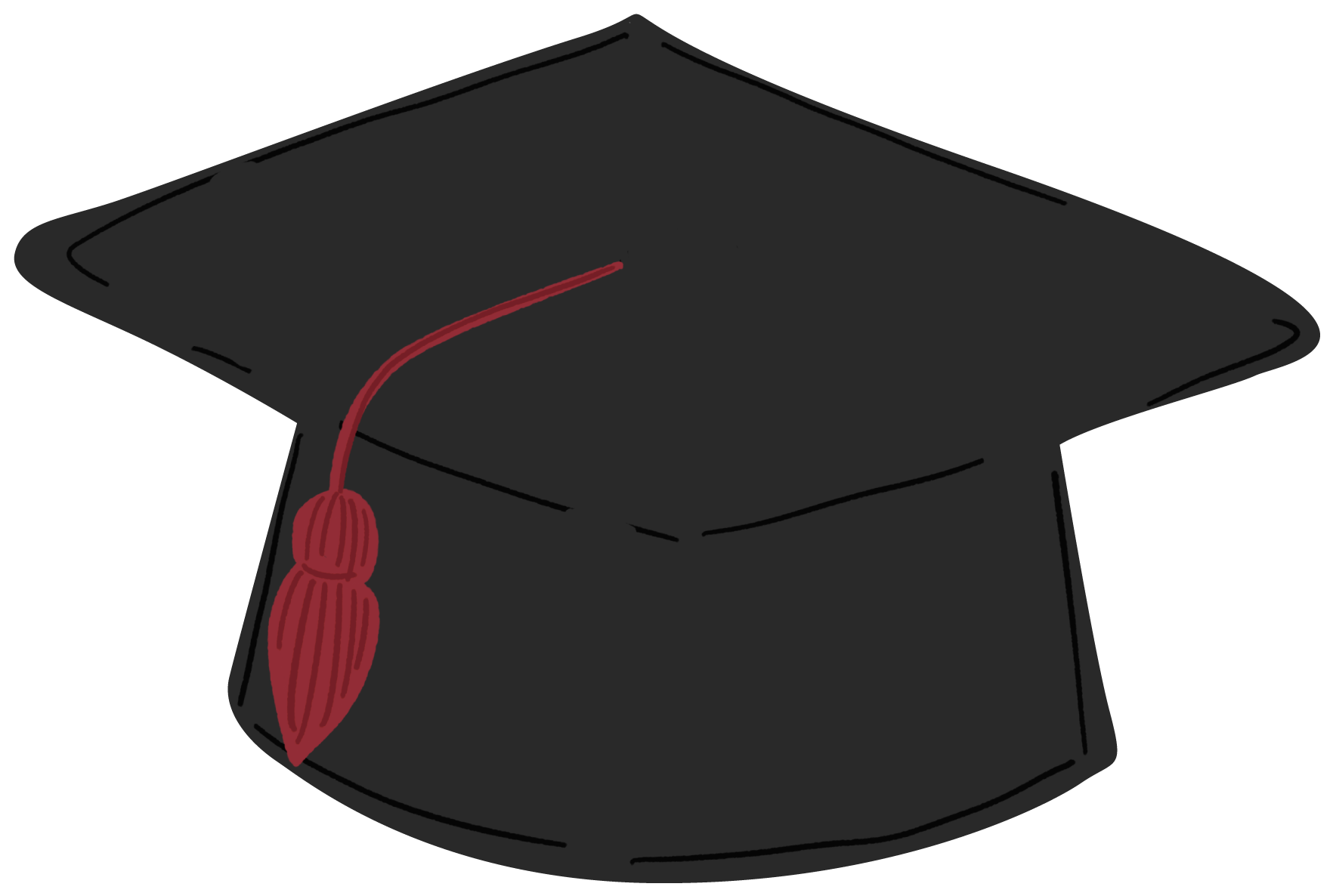 DOODLES BY REBEKAH BLACK GRADUATION CAP
