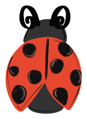DOODLES BY REBEKAH RED AND BLACK LADY BUG