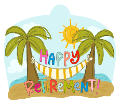 DOODLES BY REBEKAH TWO PALM TREES HAPPY RETIREMENT