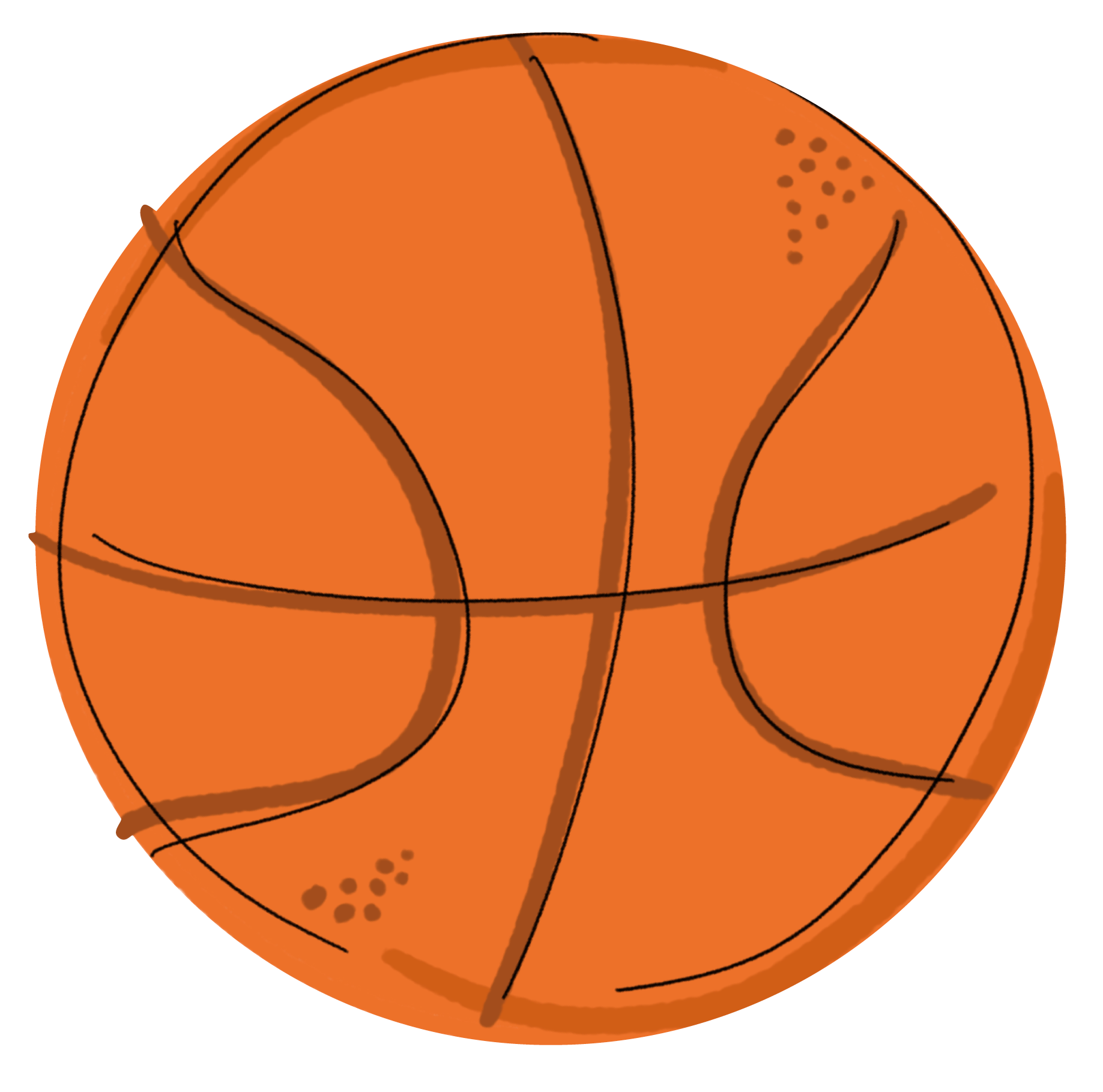DOODLES BY REBEKAH ORANGE BASKETBALL