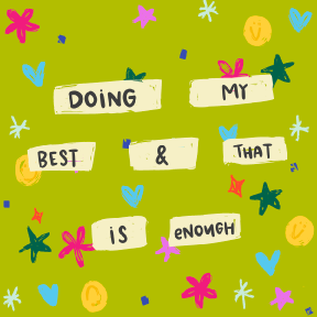 DOODLES BY REBEKAH OLIVE BACKGROUND DOING MY BEST & THAT IS ENOUGH
