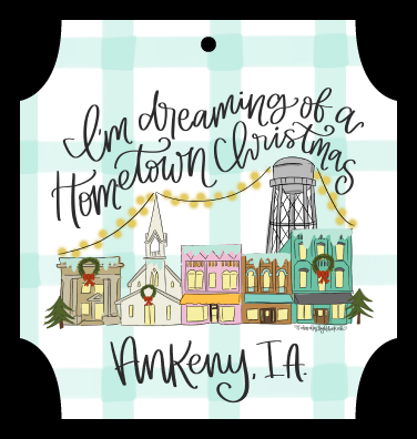 DOODLES BY REBEKAH IM DREAMING OF A HOMETOWN CHRISTMAS ANKENY, IA