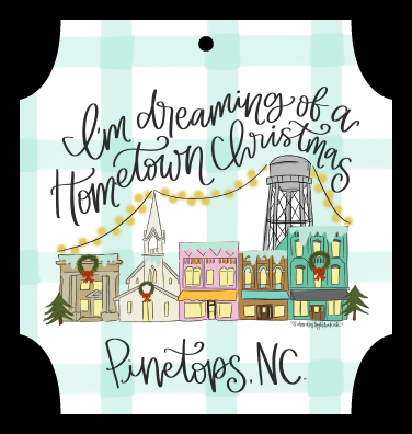 DOODLES BY REBEKAH IM DREAMING OF A HOMETOWN CHRISTMAS PINETOPS NC
