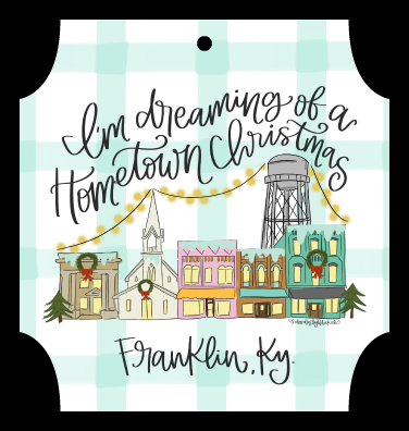 DOODLES BY REBEKAH IM DREAMING OF A HOMETOWN CHRISTMAS FRANKLIN, KY