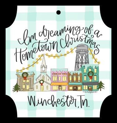 DOODLES BY REBEKAH IM DREAMING OF A HOMETOWN CHRISTMAS WINCHESTER, TN