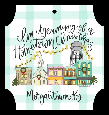 DOODLES BY REBEKAH IM DREAMING OF A HOMETOWN CHRISTMAS MORGANTOWN, KY