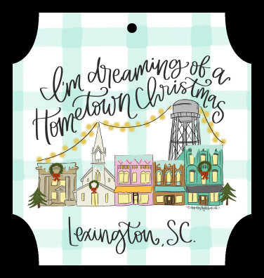 DOODLES BY REBEKAH IM DREAMING OF A HOMETOWN CHRISTMAS LEXINGTON, SC