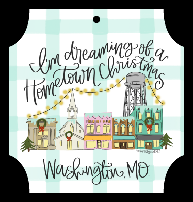 DOODLES BY REBEKAH IM DREAMING OF A HOMETOWN CHRISTMAS WASHINGTON, MO