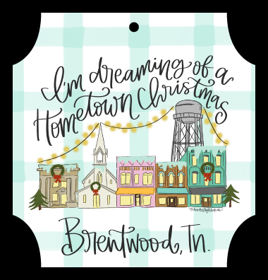 DOODLES BY REBEKAH I'M DREAMING OF A HOMETOWN CHRISTMAS BRENTWOOD, TN