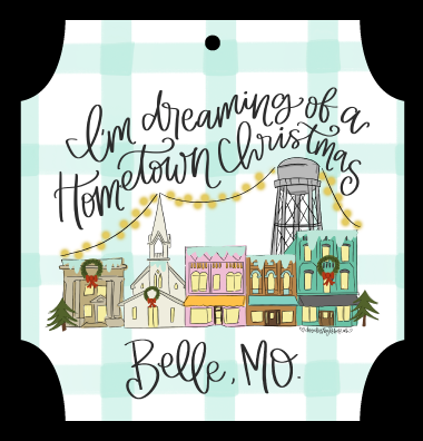 DOODLES BY REBEKAH I'M DREAMING OF A HOMETOWN CHRISTMAS BELLE, MO