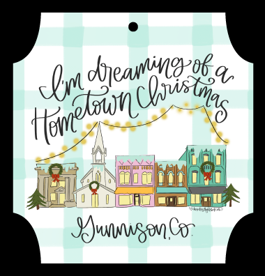 DOODLES BY REBEKAH I'M DREAMING OF A HOMETOWN CHRISTMAS GUNNISON, CO