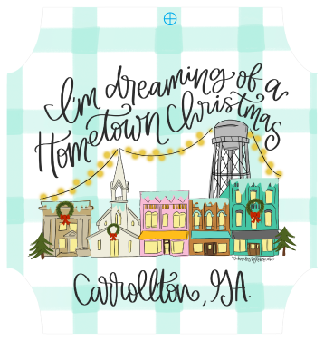 DOODLES BY REBEKAH I'M DREAMING OF A HOMETOWN CHRISTMAS CARROLLTON, GA