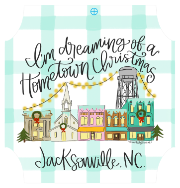 DOODLES BY REBEKAH I'M DREAMING OF A HOMETOWN CHRISTMAS JACKSONVILLE, NC