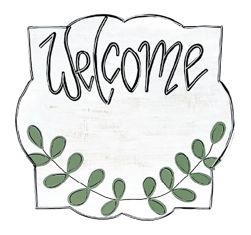 ALICIA MILAM SQUARE WELCOME PLAQUE