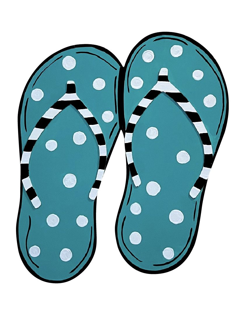 ALICIA MILAM FLIP FLOPS WITH WHITE DOTS