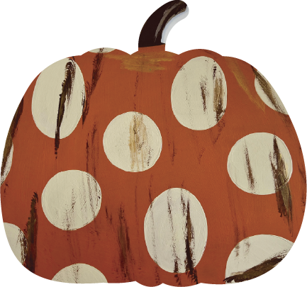 ALICIA MILAM PUMPKIN WITH WHITE DOTS